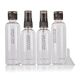 Smartrip Travel Bottles Set containers with zippered travel case leak proof spray bottles and jars cute pump and squirt bottles for women 2 color