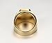 Vintage Men's 18K Gold Plated Stainless Steel Rings with Agate Gemstone,Size 8 to 12