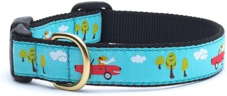 Up Country Ribbon Dog Collar with Racing Cars, Medium