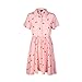 haoduoyi Women's Casual High Waist Strawberry Print Sweet Shirt Dress Pink S
