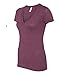Bella-Canvas B8435 Womens Short Sleeve Deep V-Neck T-Shirt - Maroon Triblend, Extra Large