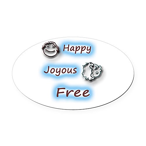 CafePress – Happy,Joyous and Free Oval Car Magnet – Oval Car Magnet, Euro Oval Magnetic Bumper Sticker CafePress – Happy,Joyous and Free Oval Car Magnet – Oval Car Magnet, Euro Oval Magnetic Bumper Sticker