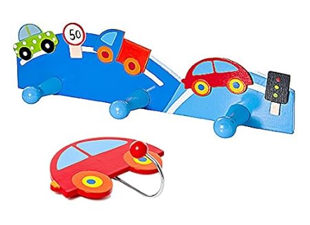 Mousehouse Gifts Kids Car Themed Coat Hooks For Boys Car Themed Room Or Nursery Decor