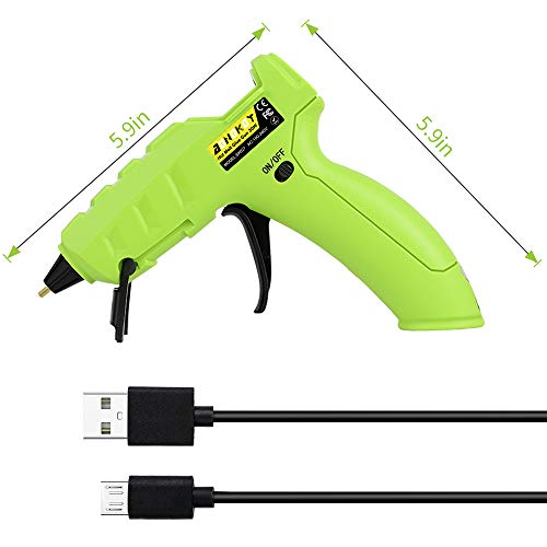Cordless Hot Glue Gun,AONOKOY 30W USB Rechargeable Anti-Drip Mini Melt Glue Gun Kit with 30pcs Glue Sticks for DIY Arts&Crafts,Home Quick Repair,Festival Decoration - Thumbnail 2