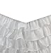Greenland Home Multi-Ruffle Bed Skirt, White 15-inch L, Twin