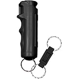 Sabre Red Pepper Gel - Police Strength with Flip Top and Quick Release Key Ring for Fast Deployment - Finger Grip for Accurate Aim - 25 Bursts &amp; 12-Ft (4M) Range for Safety at a Distance