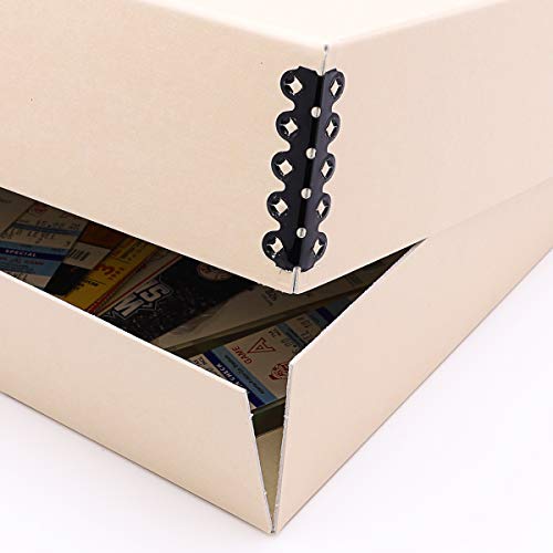 Lineco, 9x12 Tan Color Museum Archival Storage Box, Drop Front Design