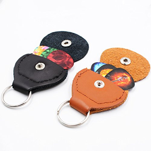 Guitar Picks Holder Case Guitar Strap Locks and Button,Picks 20 Pack