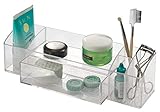 InterDesign Med+ - Makeup and Medicine Cabinet Drawer Caddy Organizer - Clear - 12 x 3 x 3.5 inches