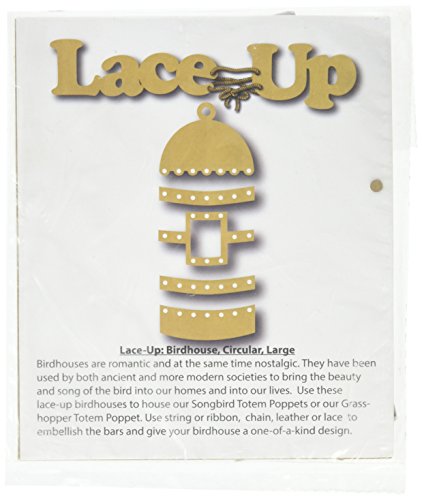 Eyeconnect Crafts Chipboard Lace, Up, Birdhouse, 4" by 10.5"
