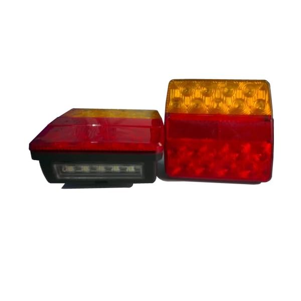 Amarine-made-a-Pair-LED-Tail-Trailer-Light-JET-SKI-Boat-Built-in-Number-Plate-Light