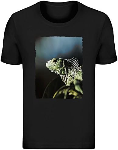 Iguana Dinosaur T-Shirt for Men - 100% Soft Cotton - High Quality DTG Printing - Custom Printed Mens Clothing Top Unisex