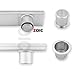 ZOIC Linear Stealth Tile Insert Floor Grate Bathroom Shower Waste Drain 304 Stainless Steel Side Outlet 31.49 Inches (800MM)