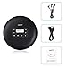 Bluetooth Rechargeable Portable CD Player Personal Compact Discman CD Player, HOTT Small Walkman MP3 Disc Music CD Player with Earbuds, LCD Display (711T Black2)