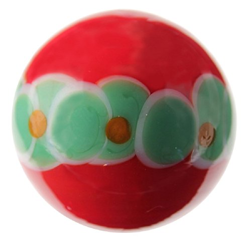 25mm Handmade Art Glass "Wigwam" Marbles Set of 6 w/Stands