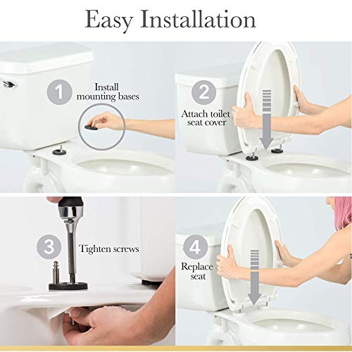 BATH ROYALE Toilet Seat Elongated Superior BR64400, White, Slow