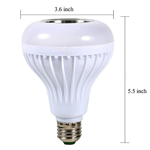 LED Music Light Bulb, E27 led Light Bulb with Bluetooth Speaker RGB Changing Color Lamp Built-in Audio Speaker with Remote Control for Home, Bedroom, Living Room, Party Decoration