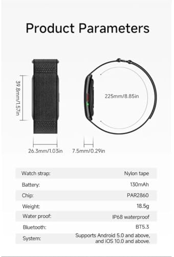 RizqMart Smart Fitness Tracker Watch for Men & Women, 24/7 Heart Rate & Sleep Monitor, 27 Sports Modes, 10-Day Battery, Waterproof Activity Tracker for Android