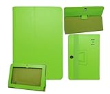 Wisedeal IKASEFU Universal Textured Slim Fit Folio Stand Leather Case Cover for 7 Inch Android Tablet(Q88) (Green)