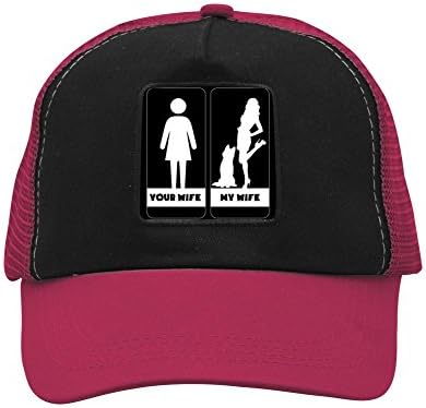 Markiplier292 Your Wife My Wife,Adjustable Printing Summer Snapback Unisex Adult Wine red Mesh Hats