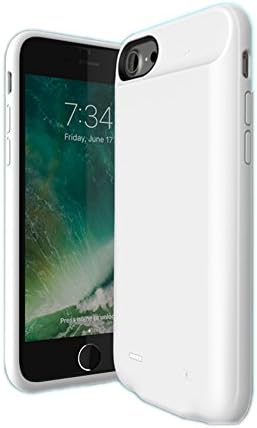 Power Bank For Apple Iphone 7 4.7 Inch Case Protective Battery Case Original Slim With Lightning Port 2800mAh Ultra Thin Slim Ultrathin 7 Battery Case Slim with Magnetic(White 4.7)