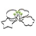 Fried Egg Mold, Pack of 4 Stainless Steel Egg Ring Egg Shaper Pancake Mold Heart/Round/Star/Flower Shapes