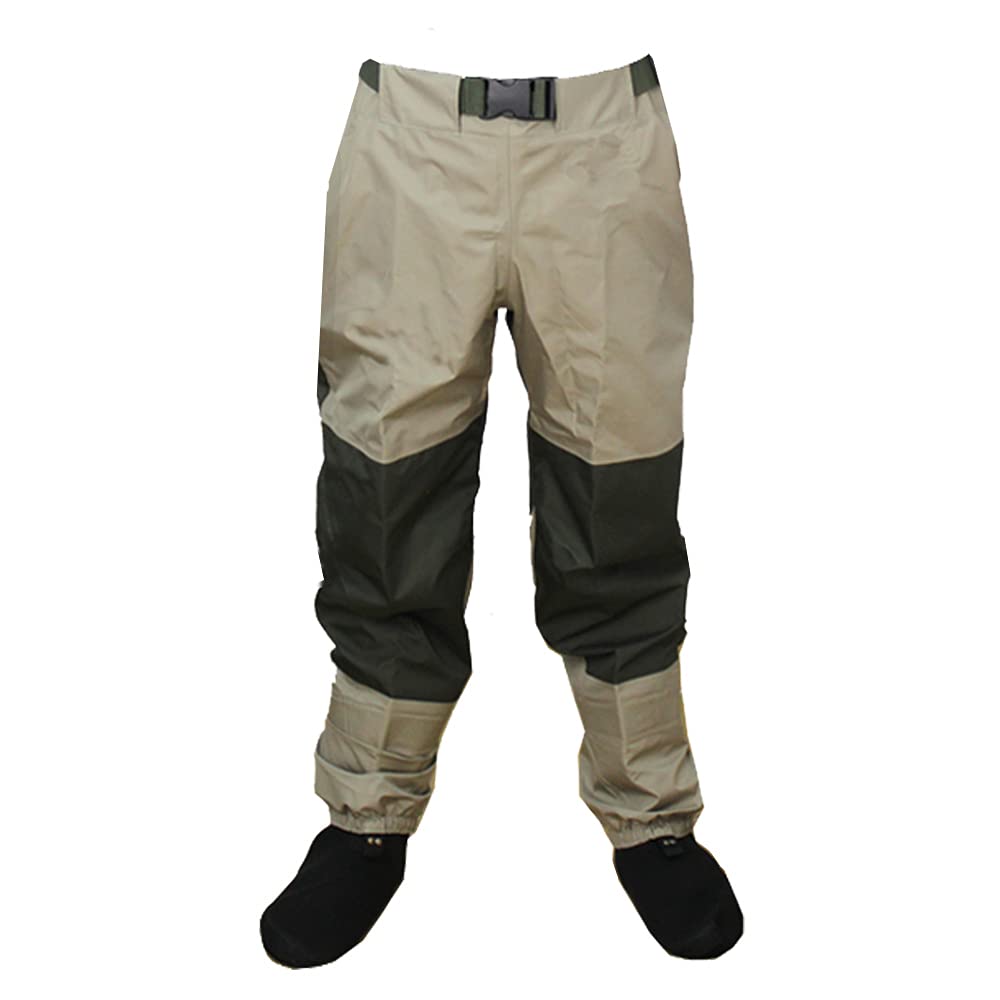 Kylebooker Breathable Fly Fishing Waist Waders Stockingfoot High Pant Wader Duck Hunting Wading Pants (L)