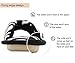 HomeIdeas Women's Open Toe Bow Heeled House Slippers, Indoor Outdoor Shoes ,Leopard Print,Medium / 7-8 B(M) US