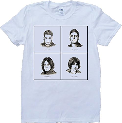 Brain Dump Tees Arctic Monkeys Members White, T-Shirt