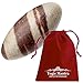 Yogic Mantra Narmada Shiva Lingam Yoni (Large Size Approx 3 Inch + Red Pouch) Rare & Natural Shivling River Stone for Reiki Healing, Hindu Puja, Sacred Holy Rituals, Pious Upanishads & Veda Recitals