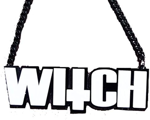 WITCH Laser Cut Acrylic Pendant Necklace