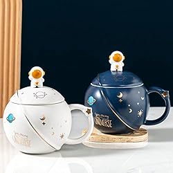 HwaGui - Cute Astronaut Mug With Lid And