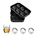 Wosweet Ice Cube Tray Mold - Black Silicone Ice Ball Maker With 6 X 4.5cm Round Ice Ball Spheres for Whiskey, Cocktails & Bourbon