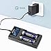 Speedy Battery Charger,Universal Smart Rechargeable Battery Charger for AA AAA C Li-ion IMR 18650 26650 21700 14500 16340 18500 10440 18350 17670 Ni-MH Ni-Cd, USB Cable & Upgraded LCD Display