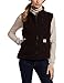 Carhartt Women's Mock Neck Sherpa Lined Vest (Regular and Plus Sizes), Dark Brown, Large
