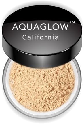 AQUAGLOW California Loose Mineral Foundation - Natural and Organic (Made in USA) (Ivory)