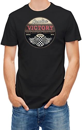 Skateboard Style T-Shirt Victory Gasoline Racing Engine Motor Piston Lubricants Motorsports Performance Chemicals Mechanic Style Vintage Design (26981)