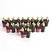 HIGHROCK 10pcs Terminal Binding Post Power Amplifier Dual Copper 2-Way Banana Plug Jack