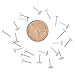 PH PandaHall 50pcs Original Color 304 Stainless Steel Flat Round Blank Peg & Post Ear Studs Findings (12x6mm, Pin: 0.7mm)