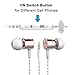 Earbud,TRONOE Sport HIFI In-Ear Earbuds Heaphones Headset Earphones with 3.5mm Metal Housing Magnetic Best Wired Bass Stereo Headset Built-in Mic/Hands-free/Volume Control. (Pink)