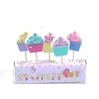 CharmTM Cupcake Candles 5 Pack Birthday Party Candles
