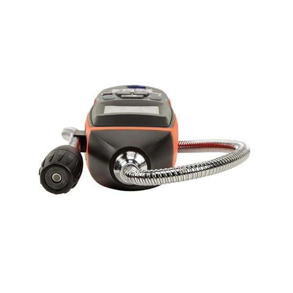 KLEIN TOOLS ET120 GAS LEAK DETECTOR, COMBUSTIBLE GAS LEAK TESTER WITH 18-INCH GOOSENECK HAS RANGE 50-10,000 PPM, INCLUDES POUCH, BATTERIES