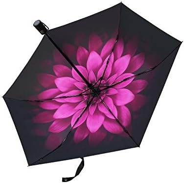 AmbrellaOK Compact Sun Umbrella by Automatic Folding Lightweight UV-Blocker Umbrella for women