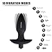 Vibrating Anal Butt Plug Anal Trainer Kit Male Prostate Massagers Anus Play Fetish Stimulation Pleasure Adult Sex Toy Things for Women Men Couples buttplug Fantasy Restraints Bondage