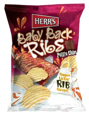 HERR'S Potato Chips, Honey BBQ, TX Pete Hot Sauce, Creamy Ranch Habanero, Salt & Vinegar, Baby Back Ribs, Ketchup Flavored, Gluten-Free, 1oz Bag (12-Pack) - Thumbnail 4