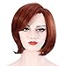 CAMTOP Women Short Bob Hair Wig Anime Costume Halloween Cosplay Party Wig with Eye Mask and Wig Cap, Reddish Brown