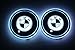 2Pcs LED Car Logo Cup Holder Lights for BMW, 7 Colors Changing USB Charging Mat Luminescent Cup Pad, LED Interior Atmosphere Lamp Decoration Light.(BMW)