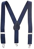 Suspenders for Kids Boys and Baby - Premium 1 Inch Suspender Perfect for Tuxedo - Navy Blue (size 22