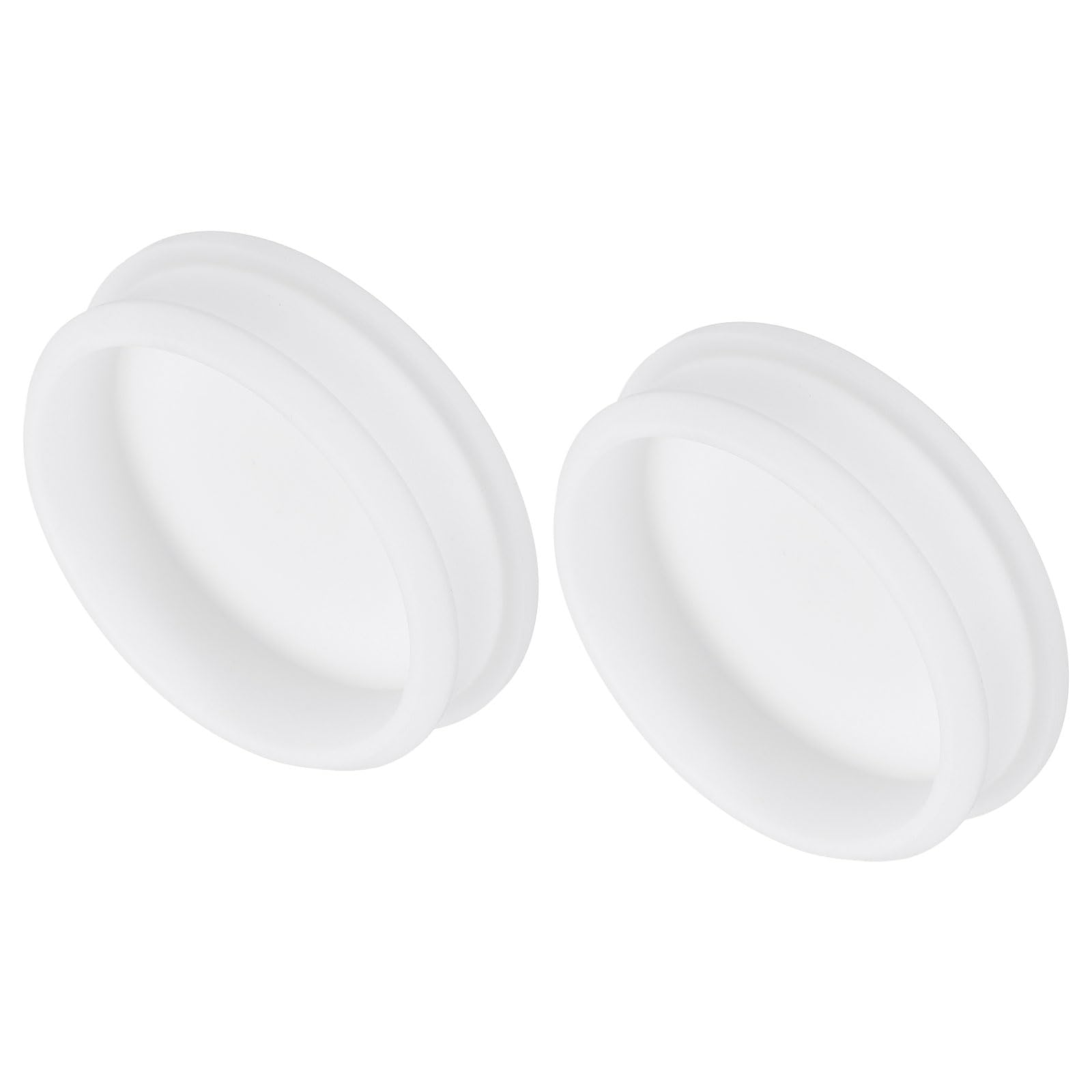 Photo 1 of MECCANIXITY Silicone Snap in Locking Hole Plugs Rubber Panel Seal Cover Flush Type Panel Round for Kitchen Rubber Bulkheads Waterproof Sealing Plugs 60mm/2.36 Inch Diameter White,Pack of 2