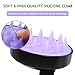 Shampoo Brush Hair Scalp Massager, Silicon Head Scalp Care Brush (Black)